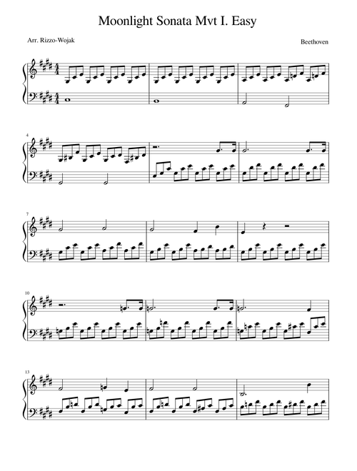 Moonlight Sonata 1st Movement – Ludwig van Beethoven