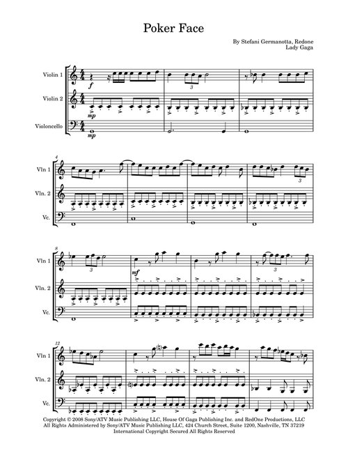 Poker Face (Arr. Valerio Estreguin) - Lady Gaga (String Ensemble)