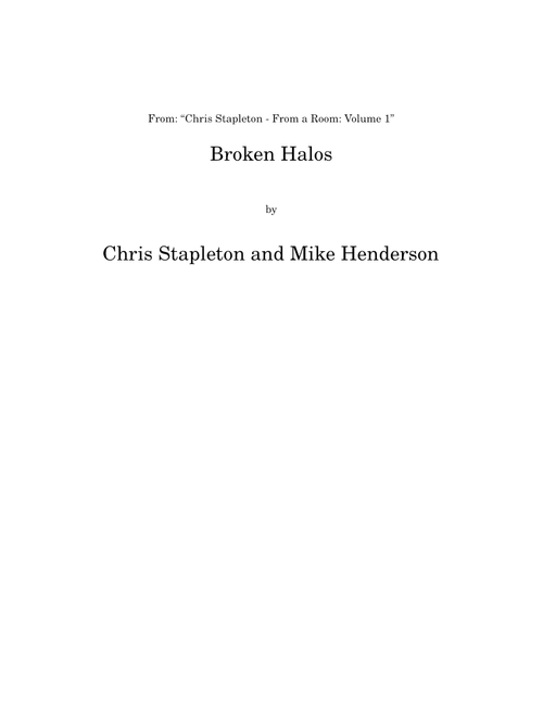 Broken halos - Chris Stapleton