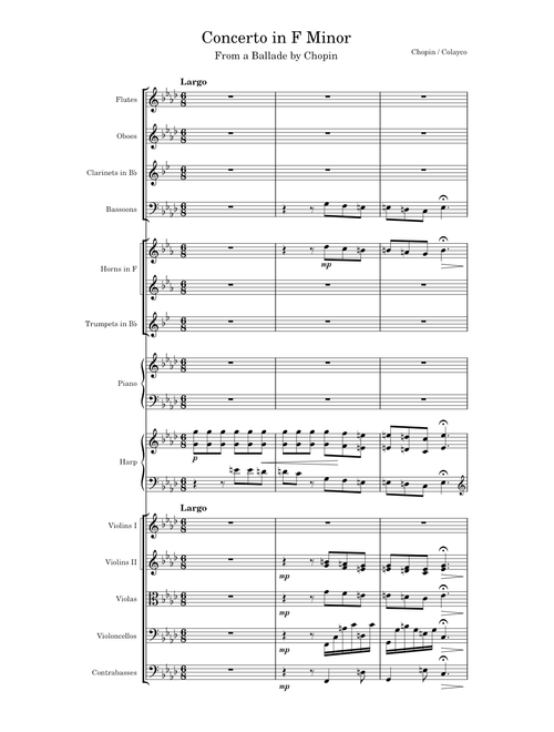 Ballade No.4, Op.52 – Frédéric Chopin Ballade No.3, Op.47 – Frédéric Chopin "Concerto" in F Minor - Chopin