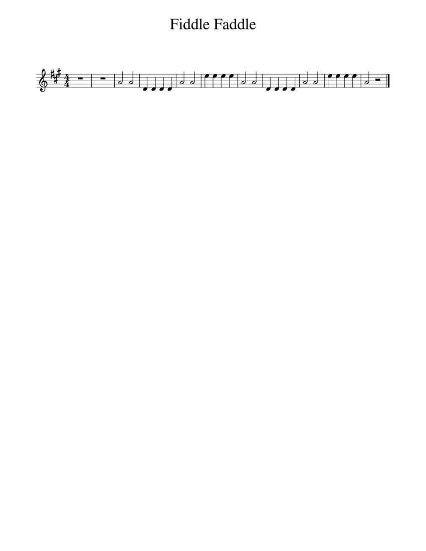 Fiddle Faddle Sheet music for Piano (Solo)