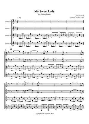 Play Official version of My sweet lady Sheet Music by John Denver Play Official version of My sweet lady Sheet Music by John Denver