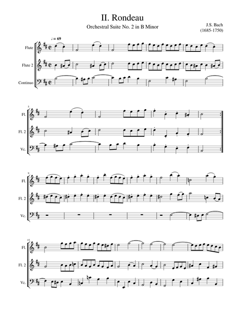 Rondeau - JS Bach in B minor - BWV 1067