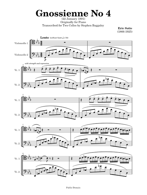 Gnossienne No 4 – Erik Satie