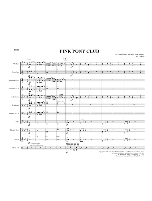 Pink Pony Club (Arr. Chris DeVona) - Chappell Roan (Large Ensemble)