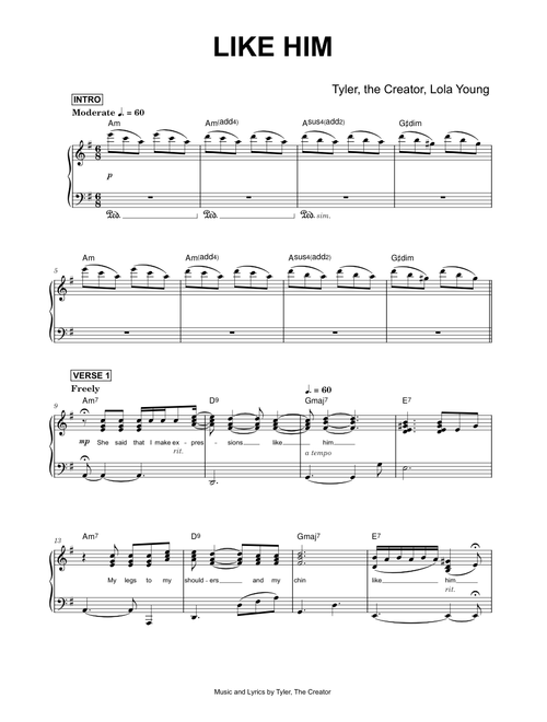 Like Him - Tyler, the Creator, Lola Young (Piano)