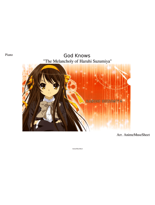 "God Knows" The Melancholy of Haruhi Suzumiya