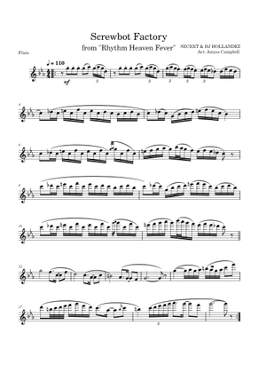 Screwbot Factory, Arr. for Alto Sax Sheet Music for Trumpet in b