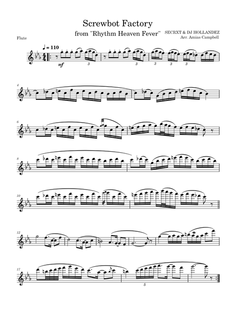 Screwbot Factory, Arr. for Flute