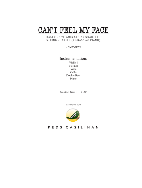 Can't Feel My Face (Arr. Pedreel's Music, Vitamin String Quartet) - The Weeknd (String Quartet)