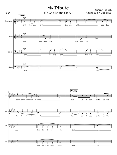 My tribute - Andraé Crouch