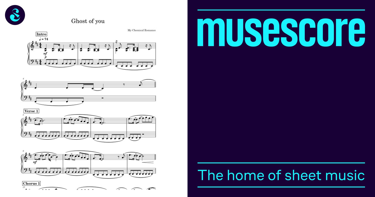 The ghost of you – My Chemical Romance - Piano Sheet Sheet Music
