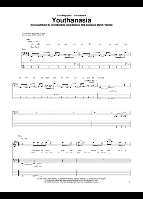 Free Youthanasia by Megadeth sheet music | Download PDF or print