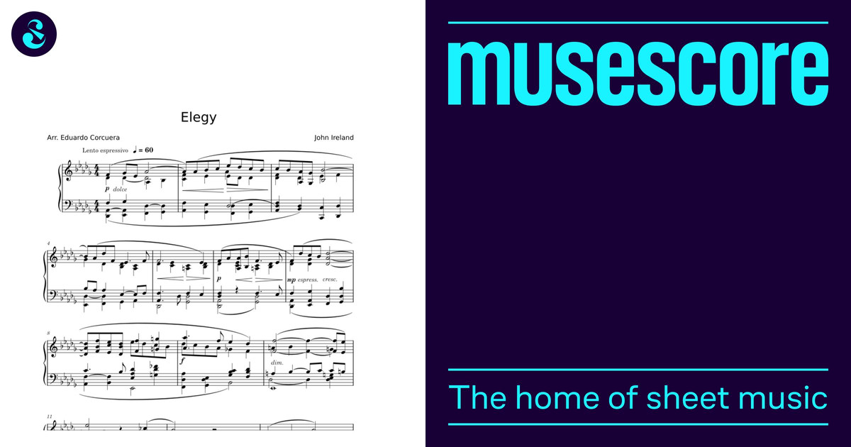 A Downland Suite – John Ireland (II. Elegy) Sheet Music for Piano
