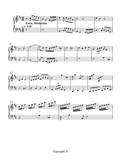 Canon for Solo Piano