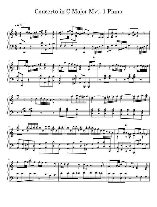 Haydn Cello Concerto C Major Mvt. 1 (Piano Accompaniment)(Complete)