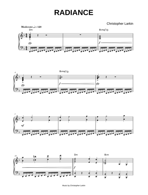 Radiance - Christopher Larkin (Piano)