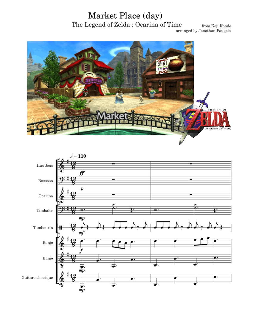 Market Place (day) The Legend of Zelda Ocarina of Time Sheet music