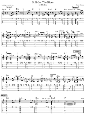 Still Got The Blues - Gary Moore Sheet Music with Chords for