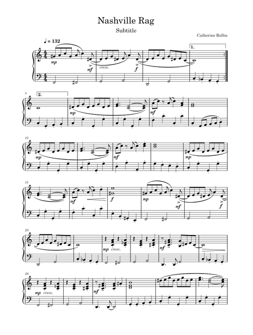 Nashville rag – Catherine Rollin Nashville Rag