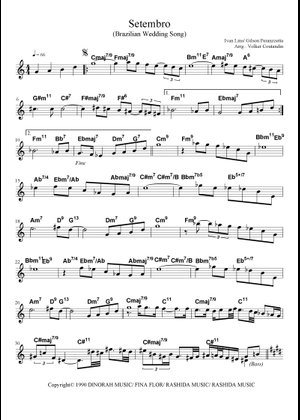 Setembro - Ivan Lins Sheet Music with Chords for Piano (Solo) easy
