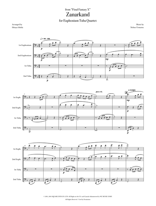 Zanarkand (Arr. Shinya Ishida) - Nobuo Uematsu (Brass Ensemble)
