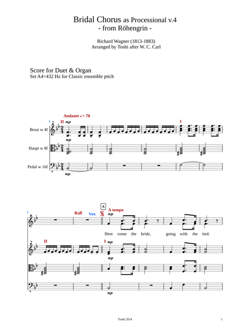 Bridal Chorus, Wagner, as Processional v.4