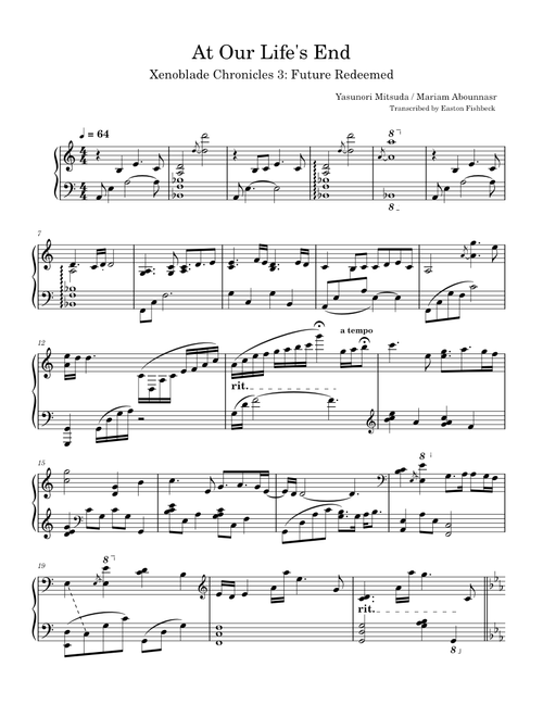 At Our Life's End – Yasunori Mitsuda / Mariam Abounnasr