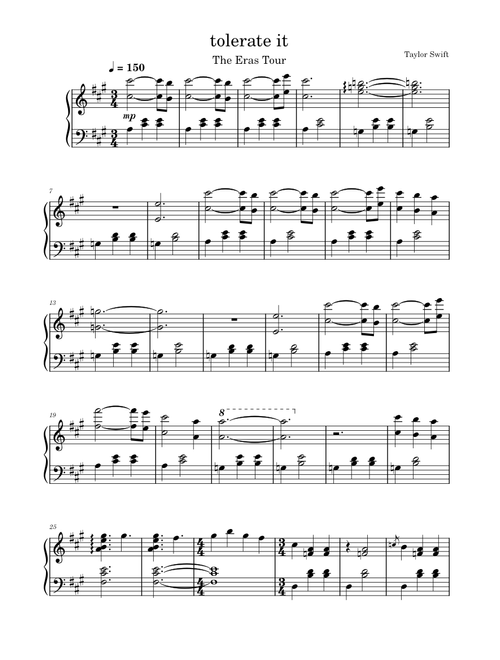 Tolerate it – Taylor Swift