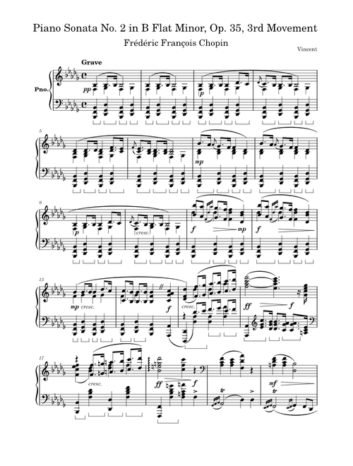 Chopin - Piano Sonata No. 2 in B Flat Minor, Op. 35, 3rd Movement