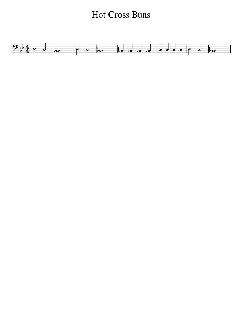 Hot Cross Buns Sheet music for Trombone (Solo)