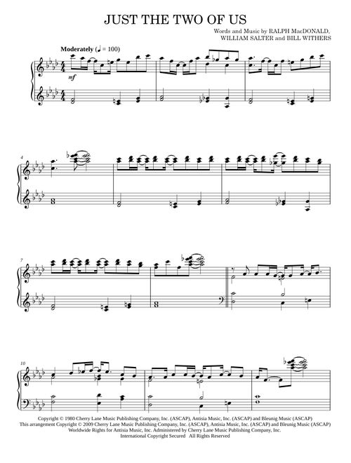 Just The Two Of Us - Grover Washington Jr. feat. Bill Withers (Piano Solo)