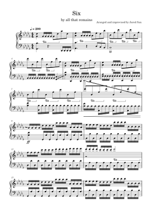 All That Remains - Six Sheet Music for Drum group (Solo