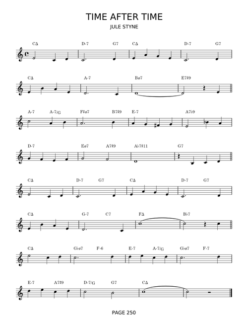 Time After Time - Jule Styne