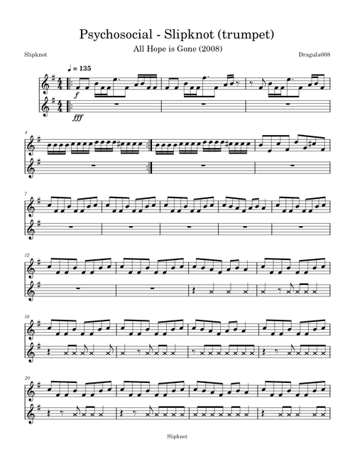 Psychosocial – Slipknot (trumpet)