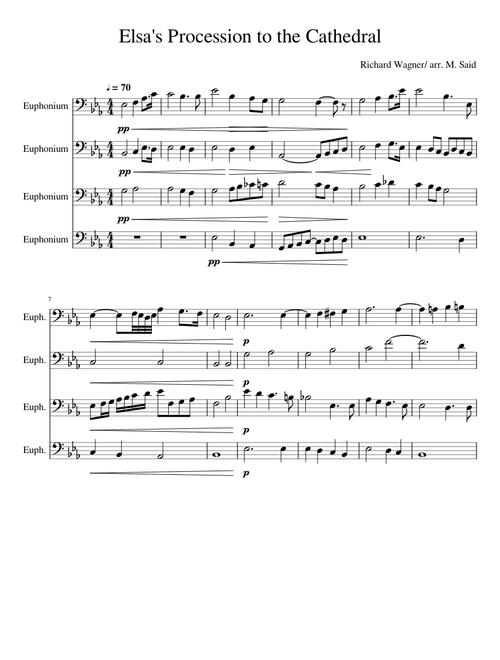 Elsa's Procession to the Cathedral Euphonium Quartet