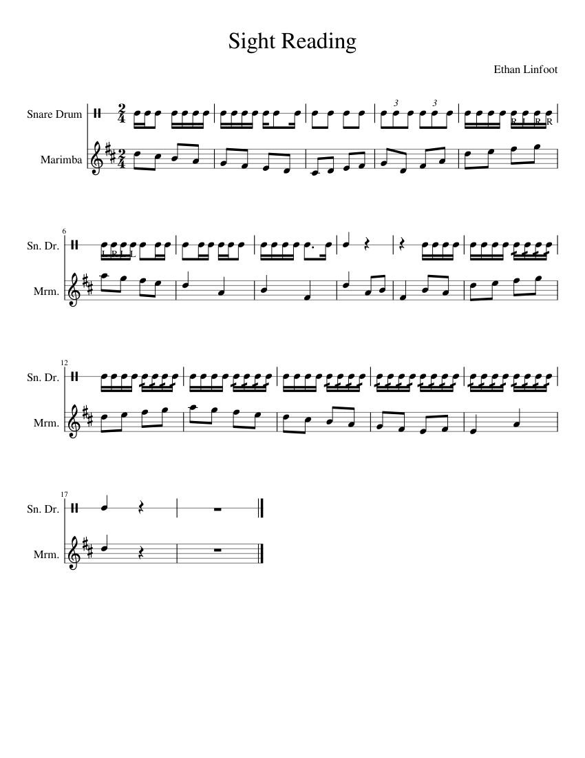 Snare drum sight reading hotsell