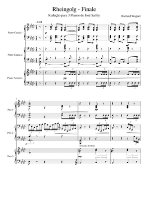 Wagner: Entry of the Gods into Valhalla (Piano solo) Sheet Music 