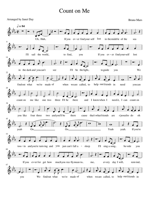 Count on me – Bruno Mars Count on Me