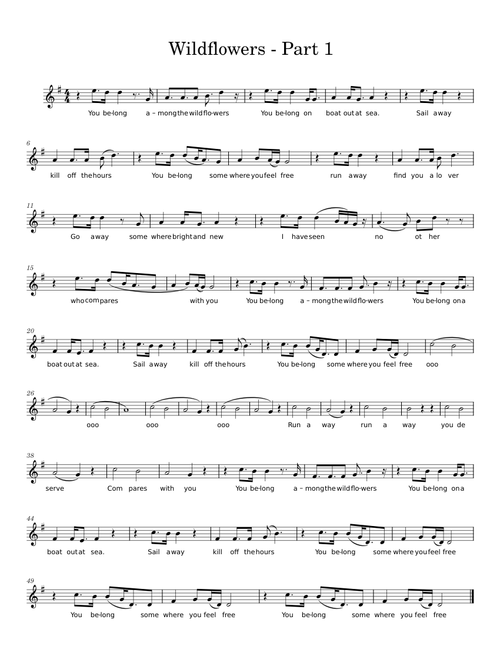 Wildflowers – Tom Petty - part 1