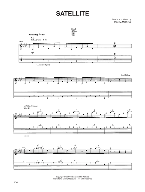 Satellite - Dave Matthews Band (Guitar Tab)