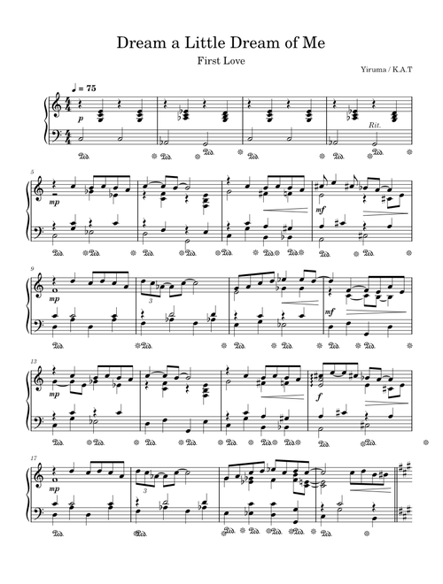 Dream a Little Dream of Me – Yiruma
