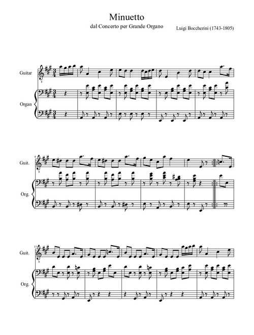 Luigi Boccherini - Minuetto in E