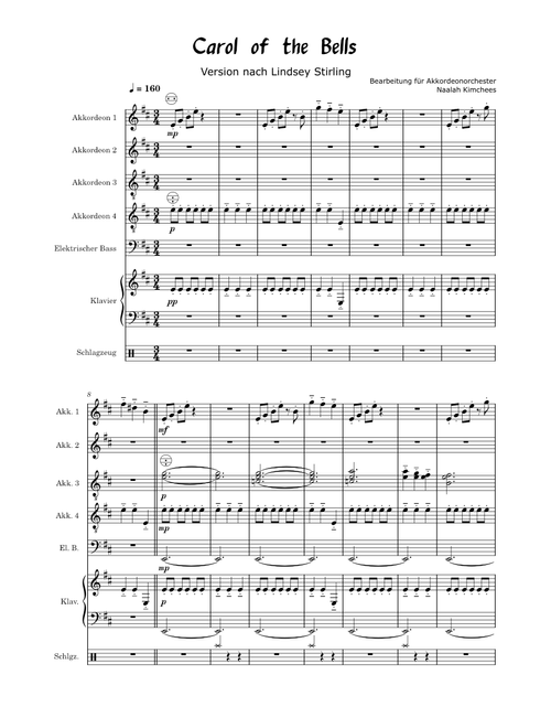 Carol of the bells – Lindsey Stirling (Akkordeonorchester)