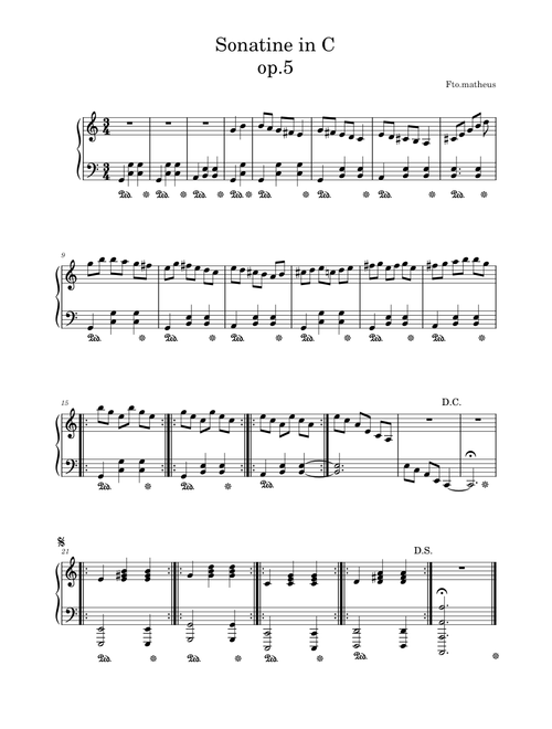 Sonatine in C - op.5