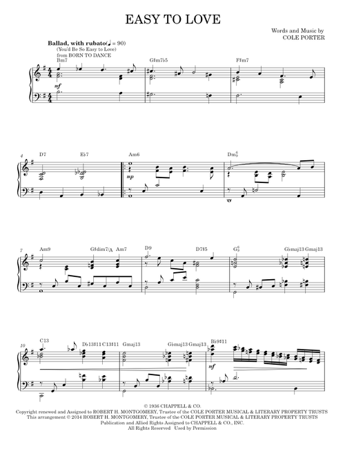 Easy to love - Cole Porter (Piano Solo)