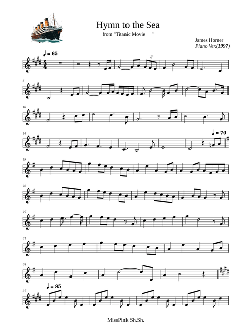 Hymn to the Sea [ Titanic ] - James Horner(Violin) 🎻 🎹
