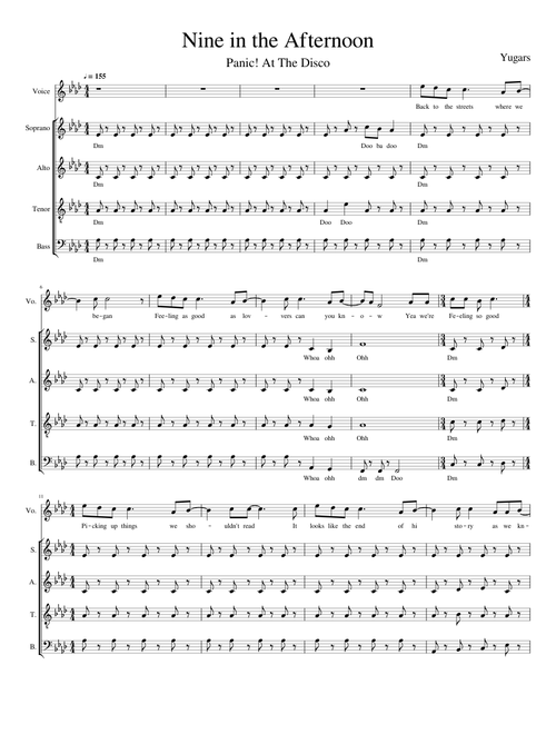 Nine in the Afternoon A Cappella SATB