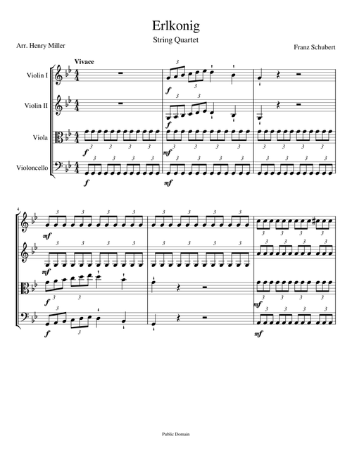 Schubert/Goethe - Erlkonig (The Erlking, D.328) - String Quartet Arrangement