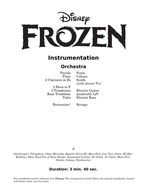 Let It Go – Kristen Anderson-Lopez & Robert Lopez - Frozen